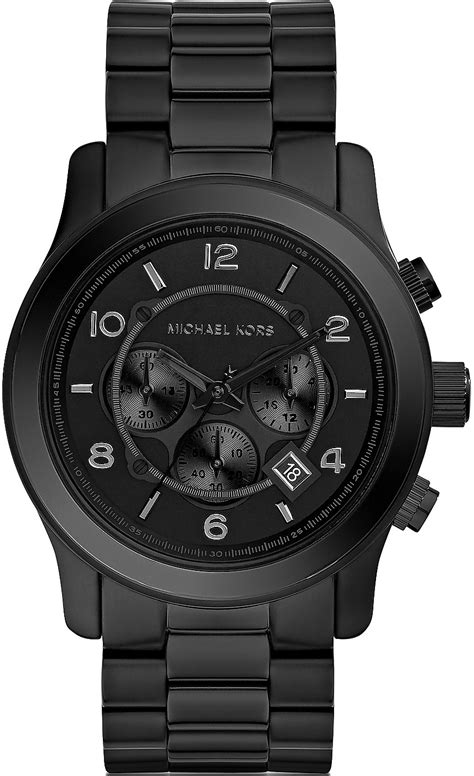 black michael kors watches|michael kors black men's watch.